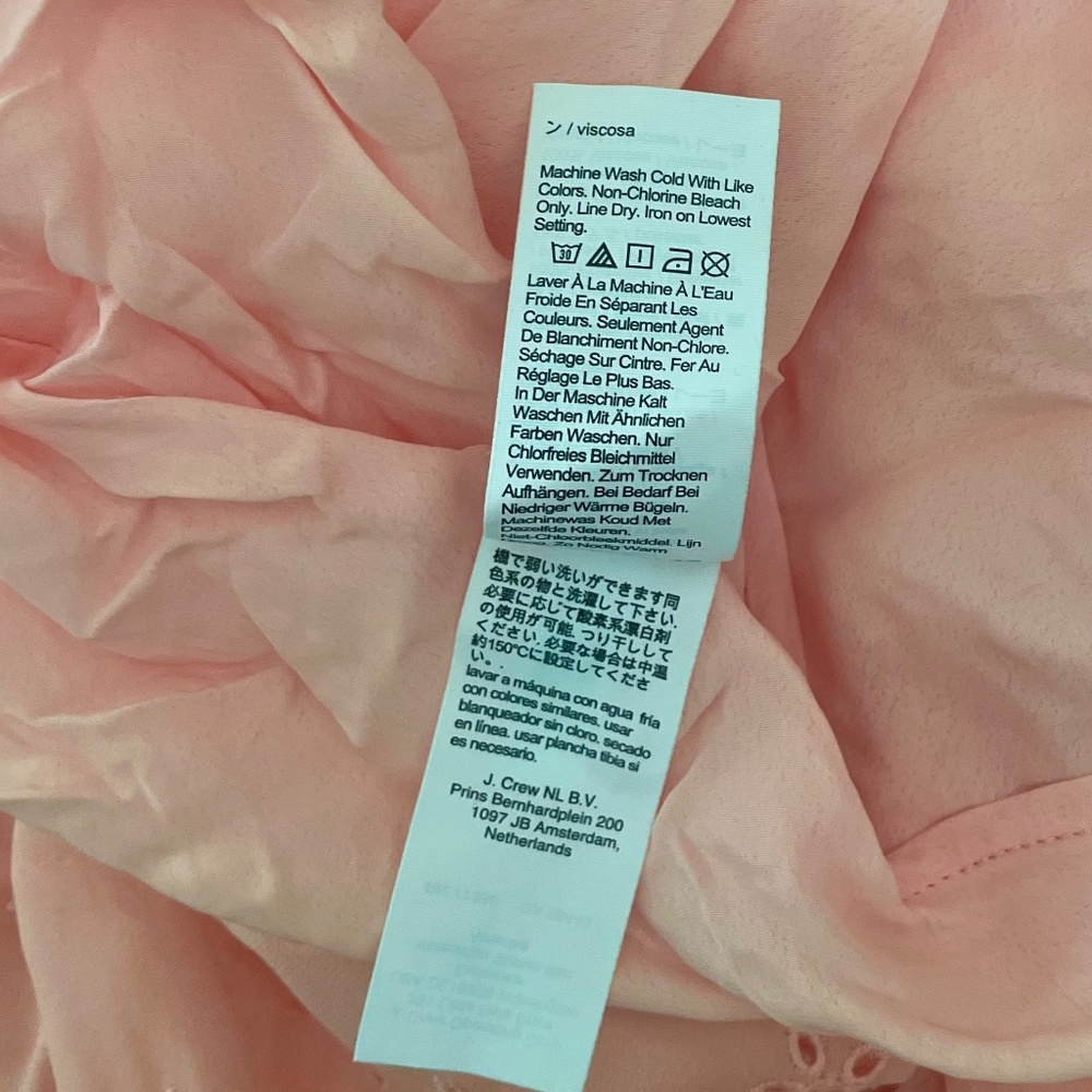 NWT!! J. CREW Collection Eyelet Maxi Slip Dress Blushed Peach Pink Fairy Size 6 - Picture 15 of 16